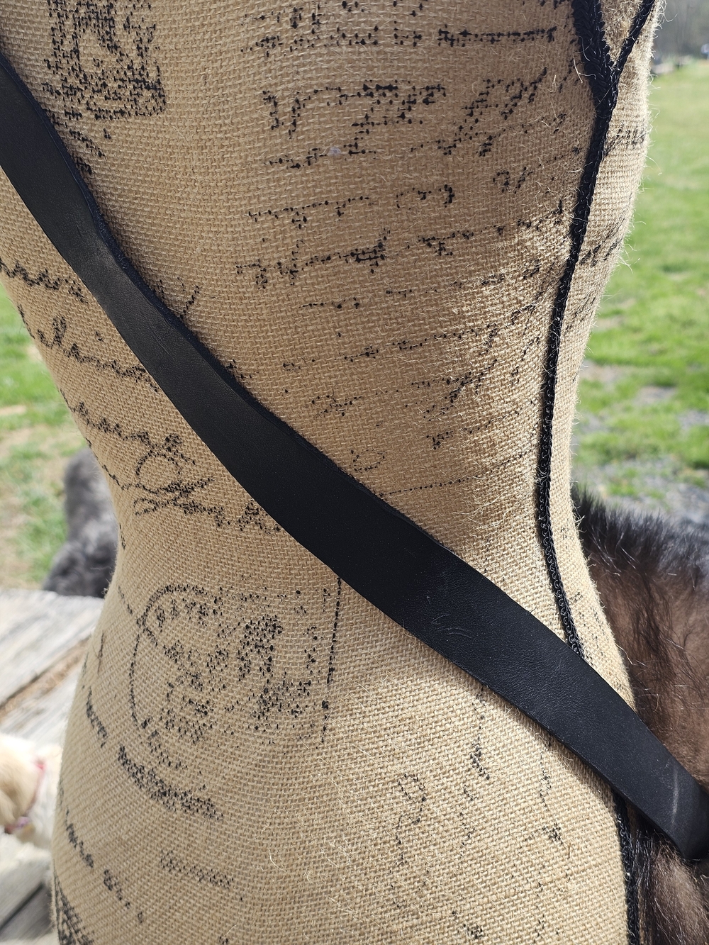 Buffalo Fur Foraging Crossbody Bag with Bead Accents - Picture 2 of 5